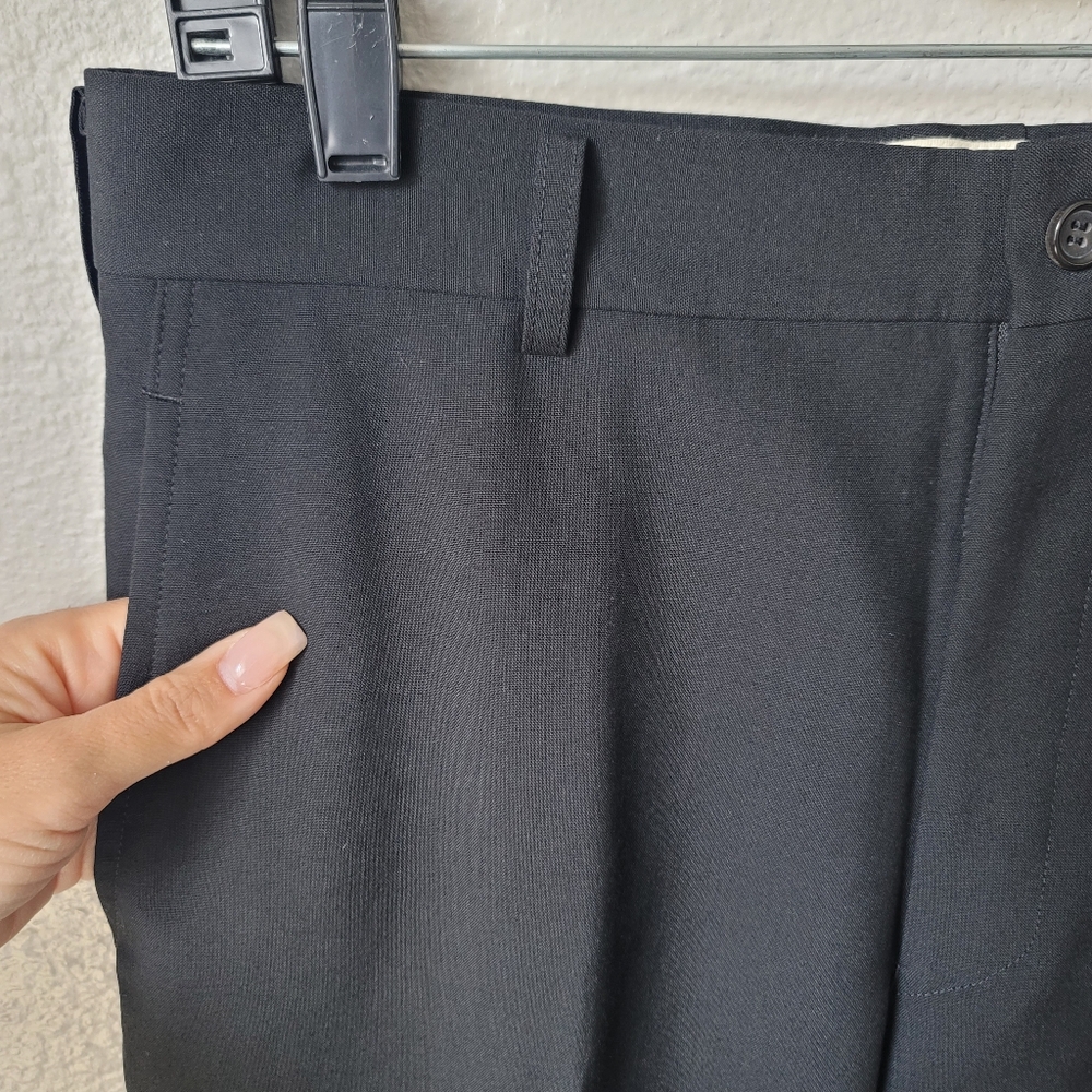 Comme des Garcons Straight Leg Wool Trousers Size Medium Color Black - Picture 6 of 11